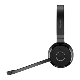 Jabra Evolve 65 TE Stereo negro, detalle auricular derecho: cápsula con botón y diadema