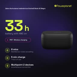 Jabra Auriculares inalámbricos Evolve2 Buds UC noir - caractéristiques