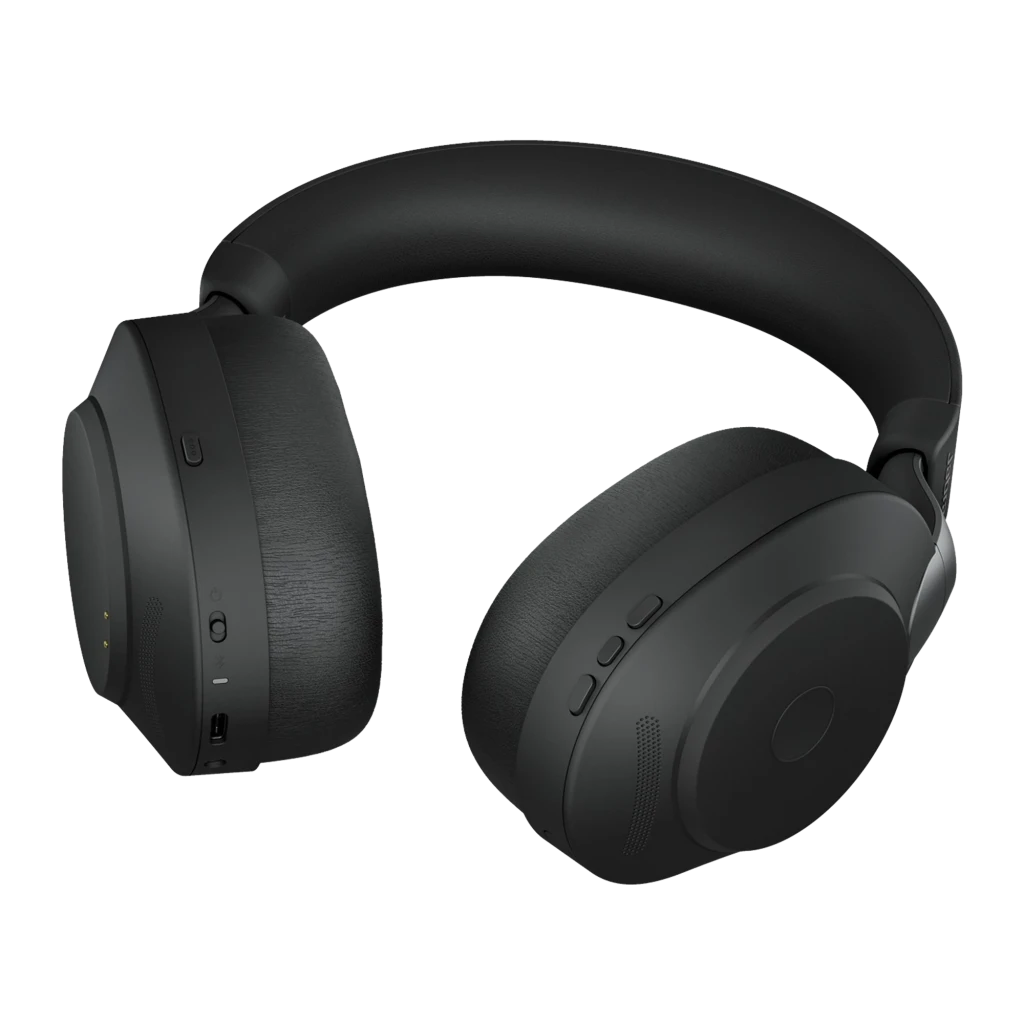 Jabra Evolve2 85 UC Stereo USB-A negro, vista frontal: auriculares con diadema y almohadillas - Ítem1