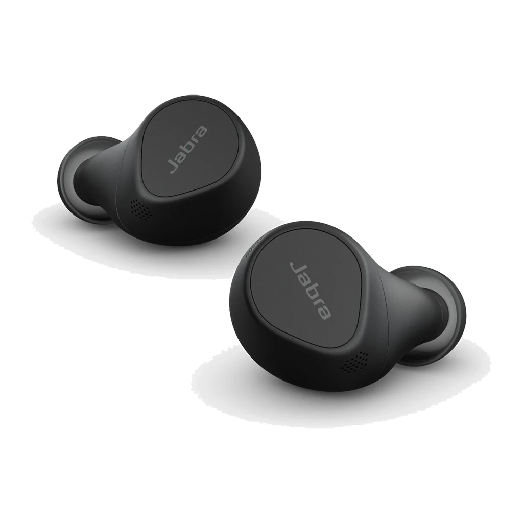 Jabra Evolve2 Buds USB-C noir, étui ouvert: deux écouteurs à l'intérieur vue de dessus - Ítem2