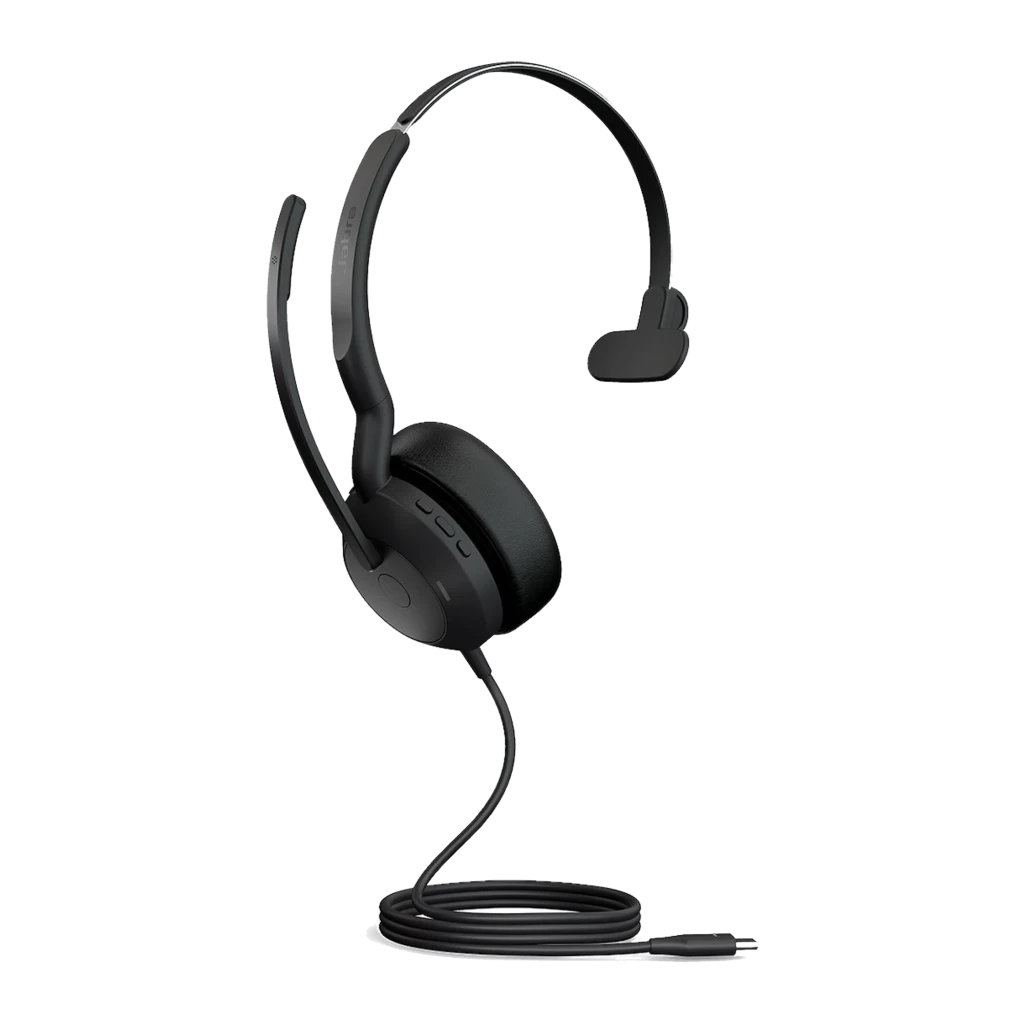 Jabra Evolve2 30 SE USB-C Mono negro, vista frontal: auricular con micrófono articulado y cable USB-C - Ítem1