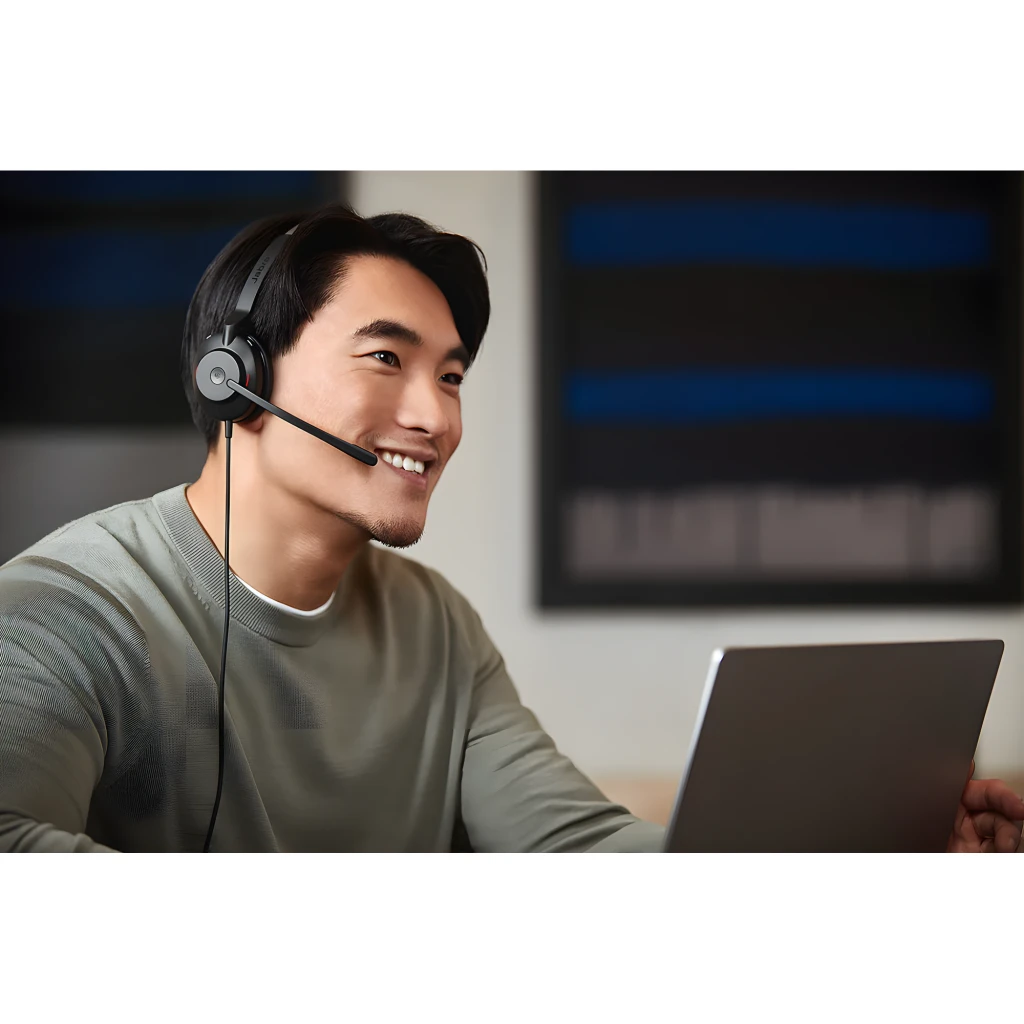 Jabra Evolve2 30 SE USB-C Mono negro, vista frontal: auricular con micrófono articulado y cable USB-C - Ítem3