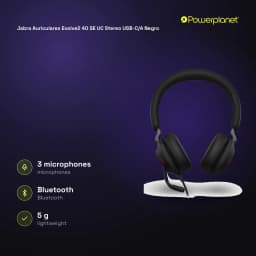 Jabra Auriculares Evolve2 40 SE UC Stereo USB-C/A noir - caractéristiques