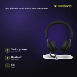 Jabra Auriculares Evolve2 40 SE UC Stereo USB-C/A noir - caractéristiques