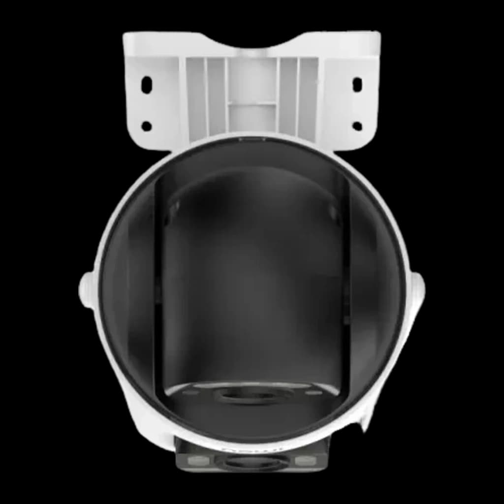 Imou Cruiser Dual 2 Pro Blanco, vista superior: interior del cuerpo giratorio negro y soporte de techo