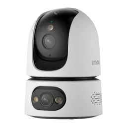 Imou Ranger Dual Pro 6MP 512GB Blanco, vista lateral derecha: rejilla lateral visible, dos módulos de cámara y logo