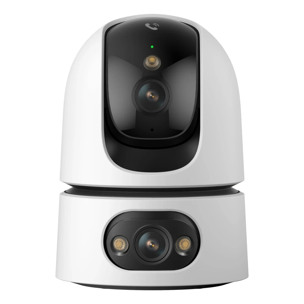 Imou Ranger Dual Pro 6MP 512GB Blanc, vue avant: deux modules caméra, corps PT blanc et noir, logo Imou - Ítem5