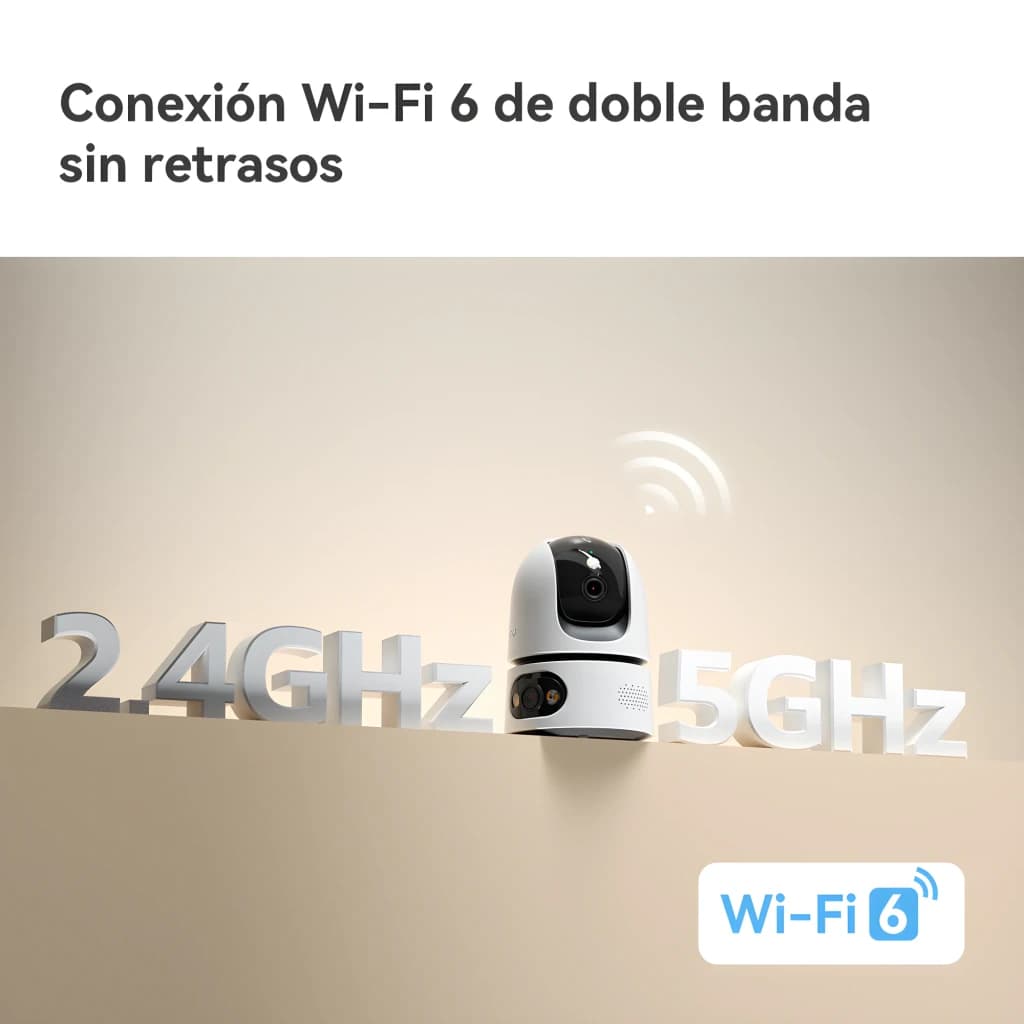 Imou Ranger Dual Pro 6MP 512GB Blanco, característica: conectividad Wi-Fi 6 doble banda 2.4GHz y 5GHz