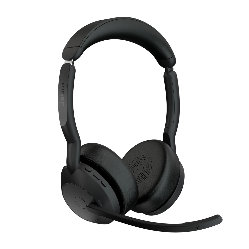 Jabra Evolve2 55 UC Stereo negro con base, kit lateral: auriculares en estación con cable - Ítem1