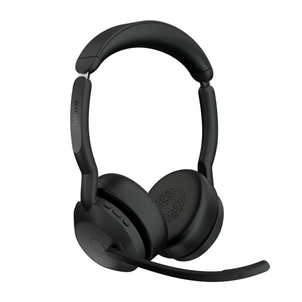 Jabra Auriculares Evolve2 55 UC Stereo Inalámbrico con Base Link 380 USB Tipo C noir - vue