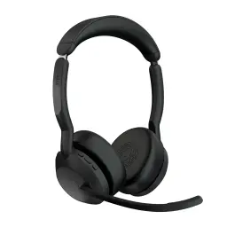 Jabra Auriculares Evolve2 55 UC Stereo Inalámbrico con Base Link 380 USB Tipo C noir - vue
