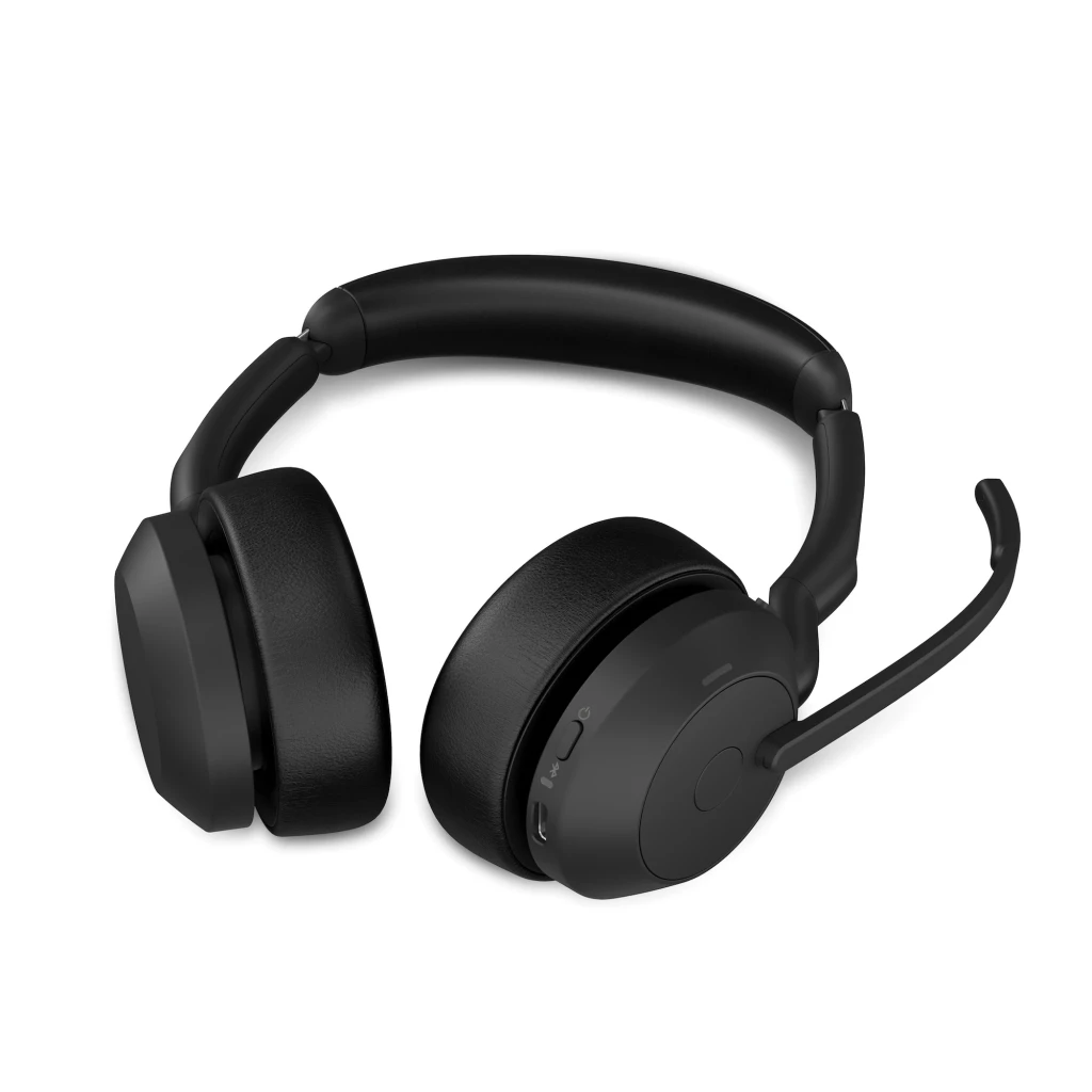 Jabra Evolve2 55 UC Stereo negro con base, kit lateral: auriculares en estación con cable - Ítem4