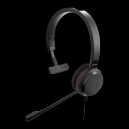Jabra Evolve 30 II UC Mono noir, vue latérale droite: casque avec micro boom et serre-tête ajustable