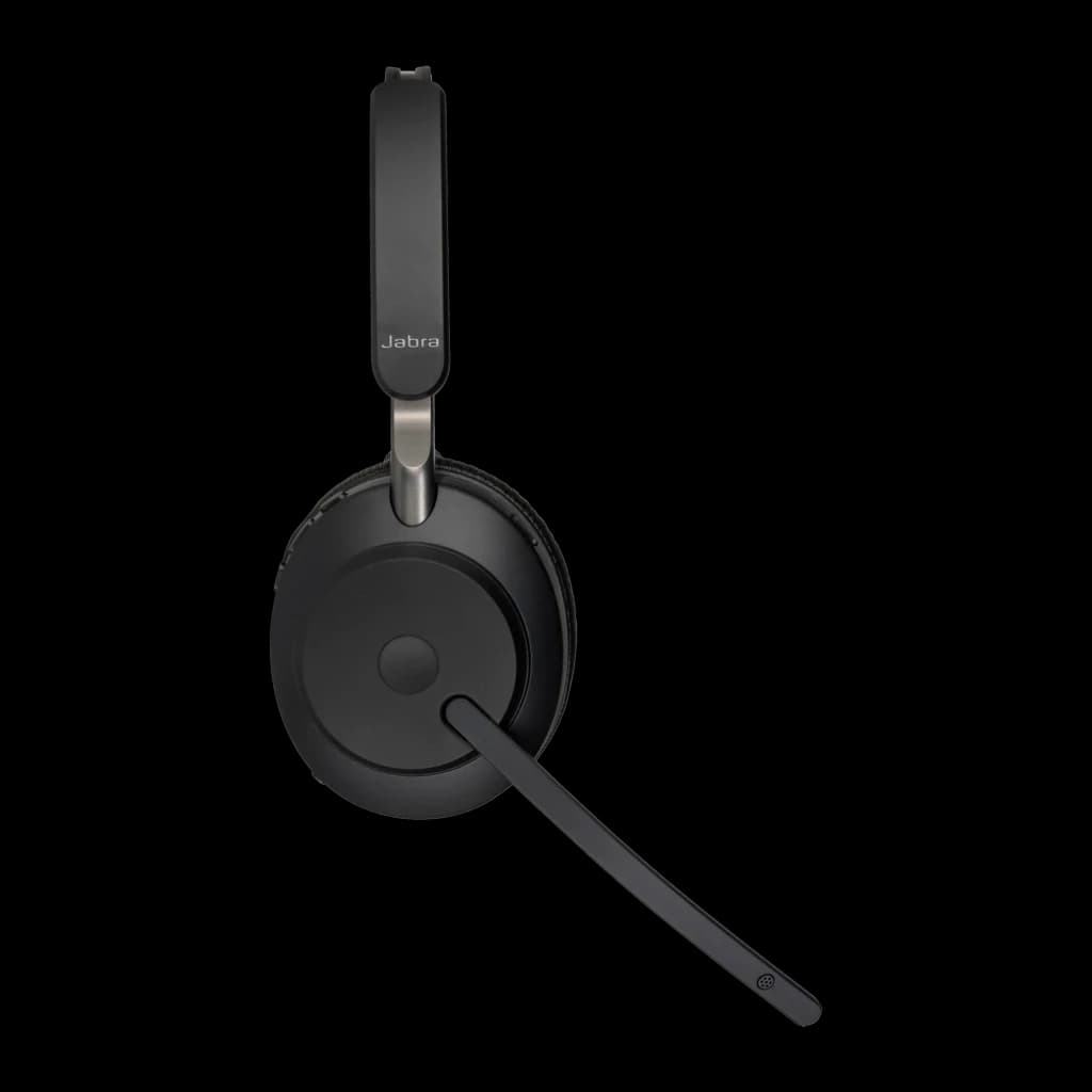 Jabra Evolve2 65 Mono USB-A noir, vue de dessus: casque par le haut avec serre-tête réglable