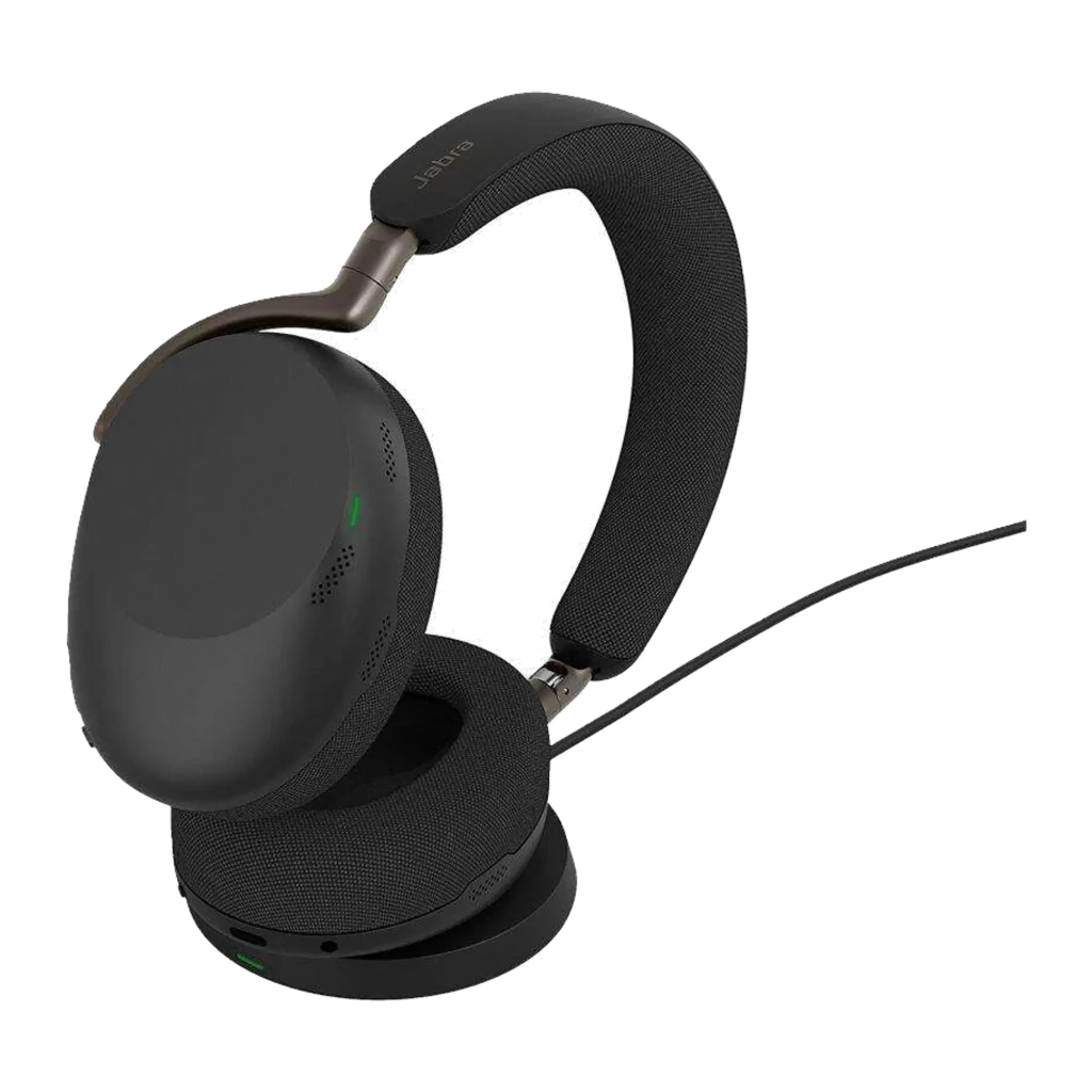 Jabra Evolve2 85 UC Stereo negro, vista frontal: auriculares con diadema y almohadillas - Ítem2