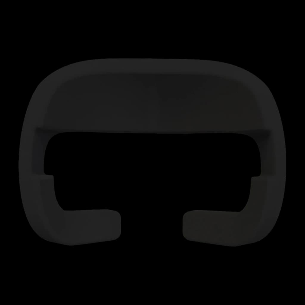 Pimax Facial Foam Comfort Kit 15mm Espuma Facial: almofada preta em espuma grossa, formato em U, recorte para nariz e bochechas, bordas suaves para VR