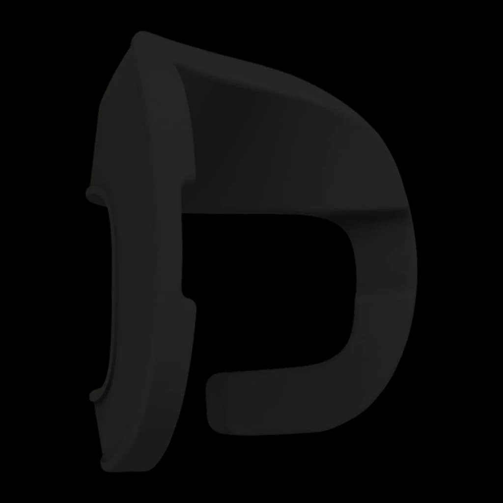 Espuma facial preta 15mm para headset VR, formato ergonômico em U, macia e grossa, bordas suaves e recorte nasal para vedação e conforto prolongado