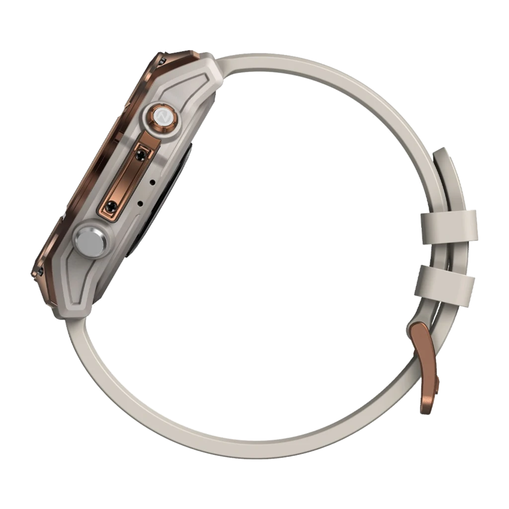 Zeblaze Stratos 4 Pro Bronze com caixa robusta, botões vermelhos, pulseira de silicone, tela redonda multifunção, mapas offline e lanterna LED bicolor - Item9