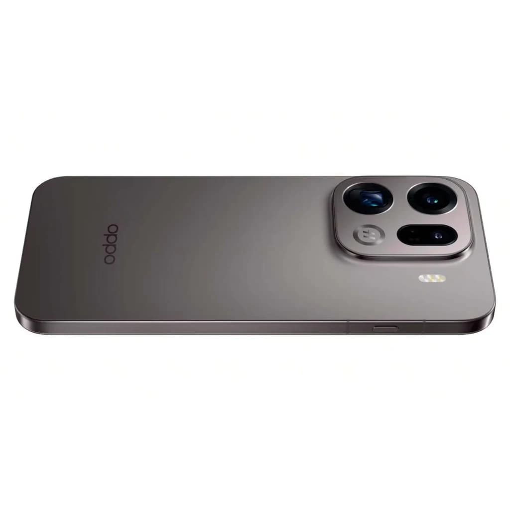 Oppo Find X9S 5G gris con módulo de cámara grande, lente periscópica 3x y OIS, cuerpo metálico delgado, pantalla AMOLED 6,59 pulgadas 120 Hz