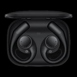 Auriculares Honor Earbuds Open Preto com design open-ear, ganchos ergonômicos, estojo preto compacto e indicadores L e R, Bluetooth 5.2 e cancelamento de