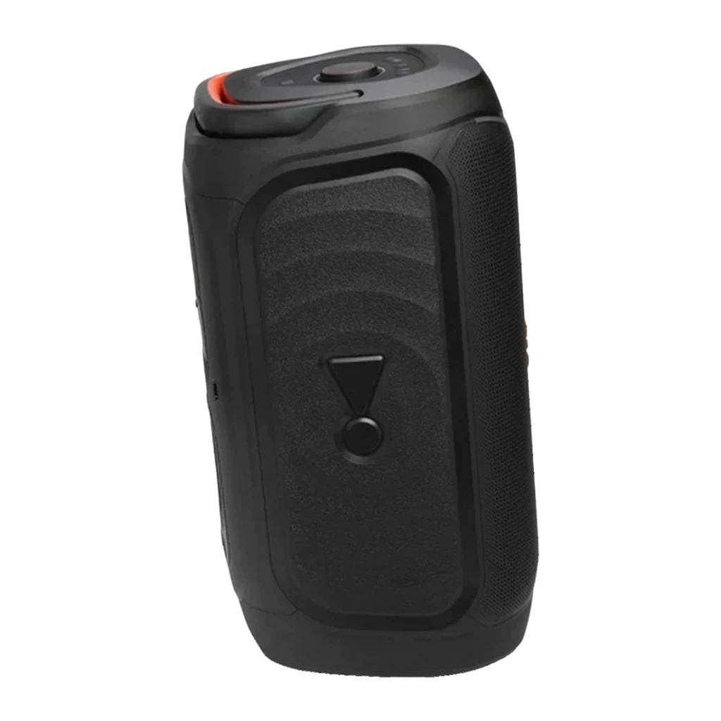 Altavoz portátil JBL PartyBox 130 IPX4 Bluetooth 6.0 Negro, vista trasera: logo JBL en relieve, rejillas laterales y botones