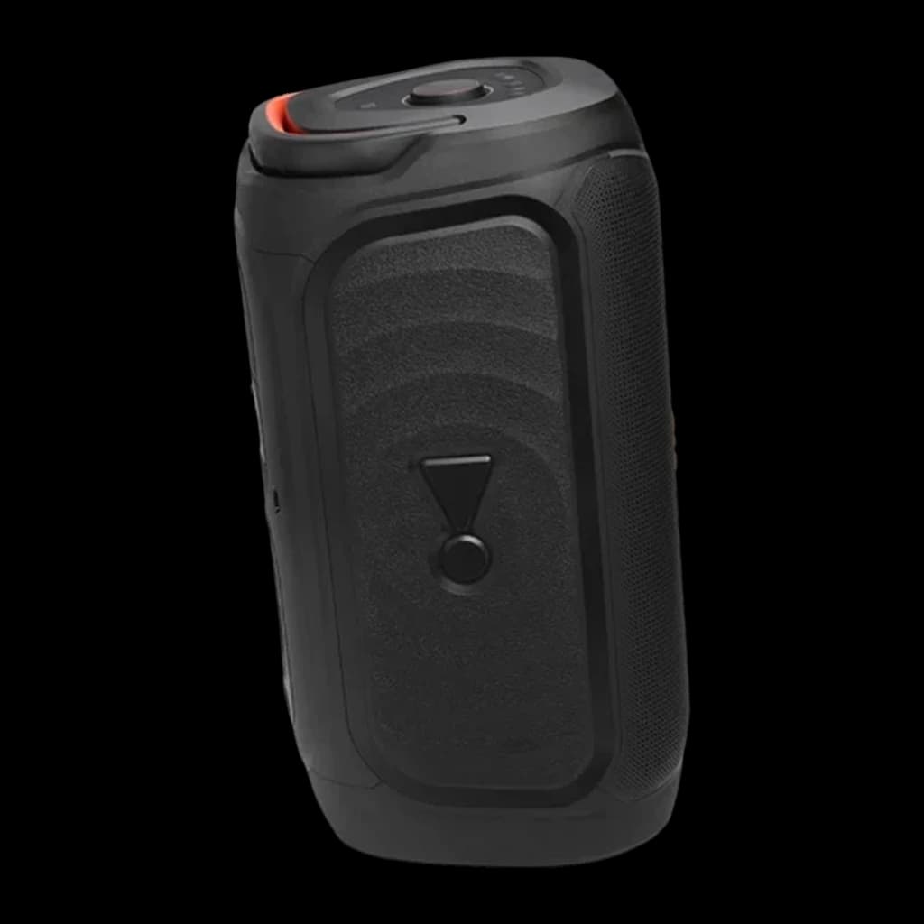 Altavoz portátil JBL PartyBox 130 IPX4 Bluetooth 6.0 Negro, vista trasera: logo JBL en relieve, rejillas laterales y botones