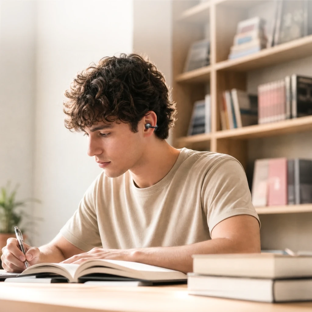 Auriculares Tronsmart OpenFly Clip S1010 open-ear clip-on negros con estuche de carga gris metálico, diseño de gancho ergonómico y luz LED indicadora - Ítem7