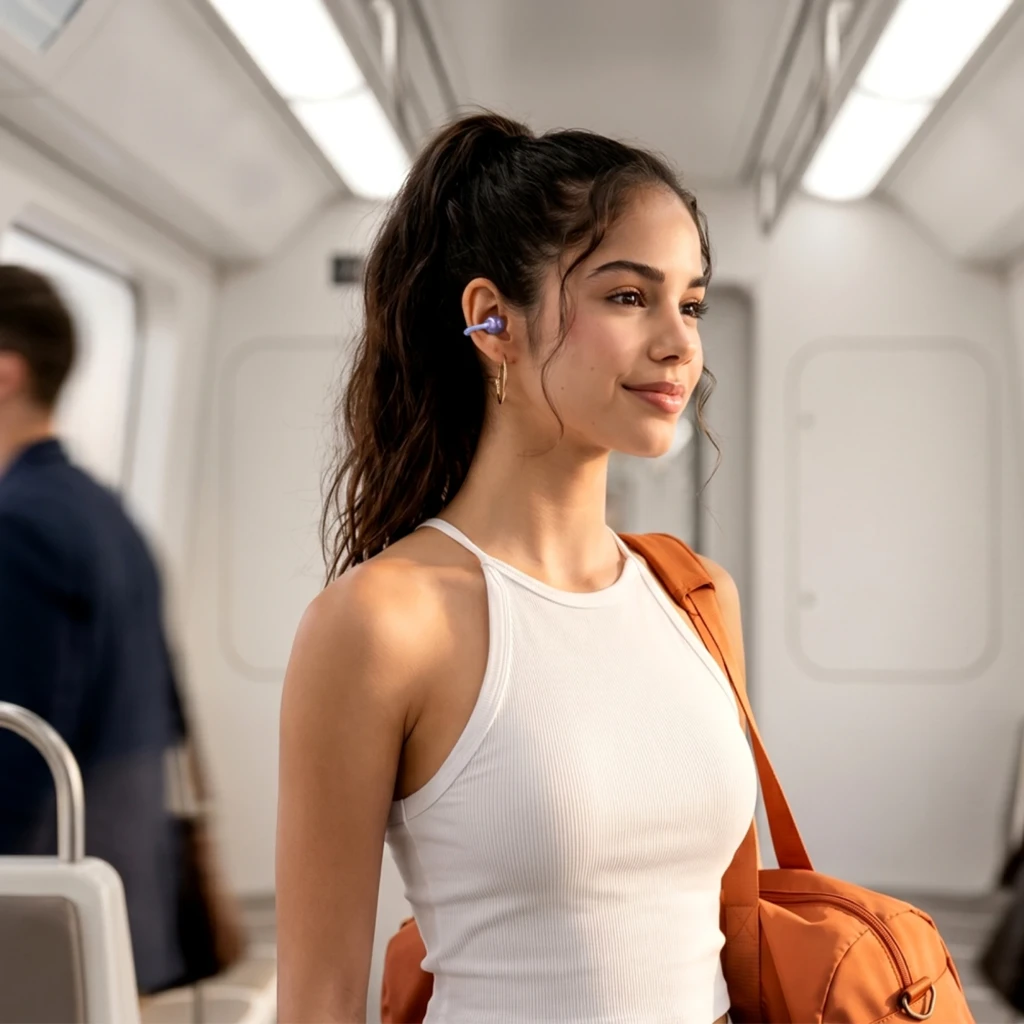 Auriculares Tronsmart OpenFly Clip S1010 open-ear clip-on negros con estuche de carga gris metálico, diseño de gancho ergonómico y luz LED indicadora - Ítem5