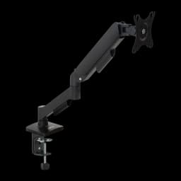 TooQ Support moniteur DB1733TNR-B 17-32 pouces noir, vue latérale: bras articulé avec pince de bureau et platine VESA