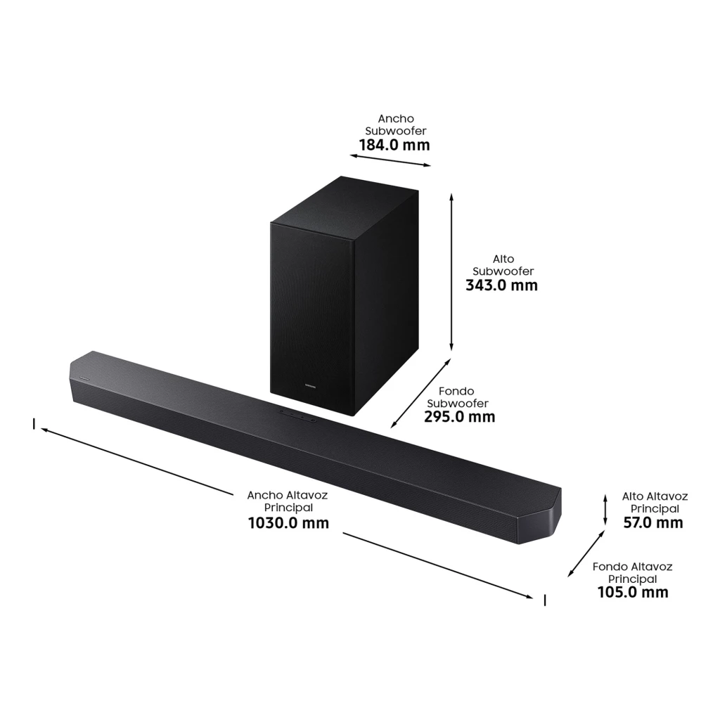 Samsung Barre de son HW-Q600F Noir, scène Q-Symphony: barre sous TV avec ondes sonores enveloppantes en salon - Ítem2