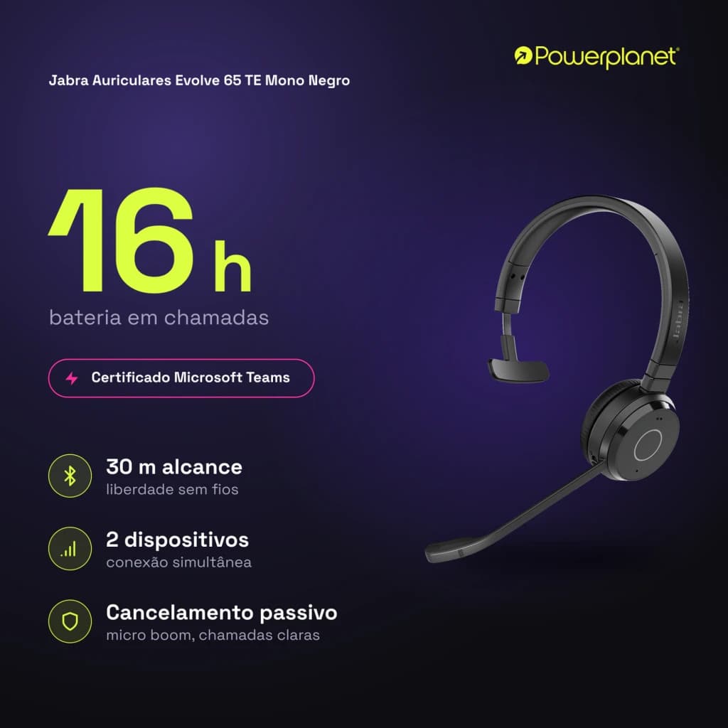 Jabra Auriculares Evolve 65 TE Mono negro - características