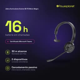 Jabra Auriculares Evolve 65 TE Mono negro - características
