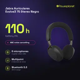 Jabra Auriculares Evolve3 75 Stereo Negro - características