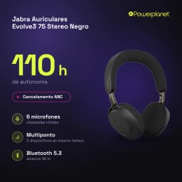 Jabra Auriculares Evolve3 75 Stereo Negro - características