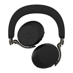 Jabra Evolve3 75 Stereo negro, vista superior: diadema y almohadillas vistas desde arriba