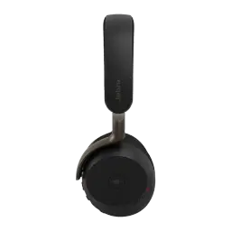 Jabra Evolve3 75 Stereo negro, vista lateral: brazo de micrófono y almohadilla derecha
