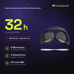 Jabra Auriculares Evolve2 65 Flex UC Stereo noir - caractéristiques