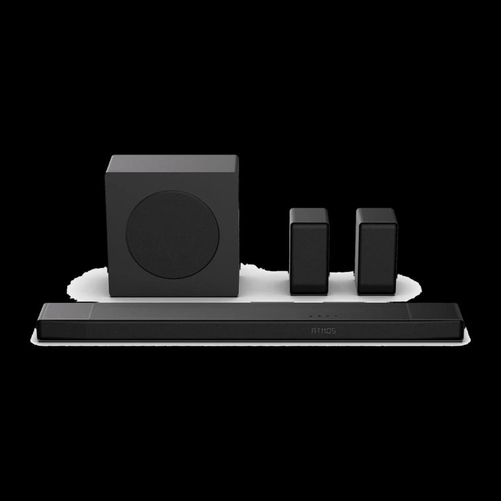 Hisense Barre de son AX5100Q 5.1 580W noir, kit complet: barre, caisson de basses et deux satellites arrière noirs