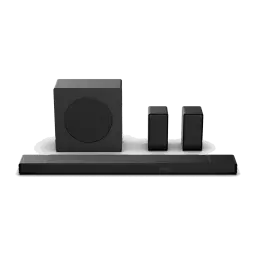 Hisense Barre de son AX5100Q 5.1 580W noir, kit complet: barre, caisson de basses et deux satellites arrière noirs