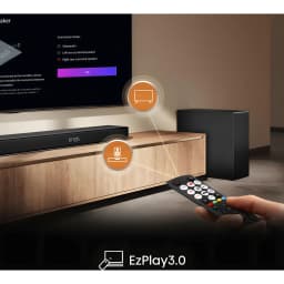 Hisense Barre de son AX5140Q Noir, scène salon: barre Atmos, caisson et télécommande avec EzPlay3.0
