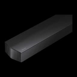 Samsung Barre de son HW-B750F 5.1 400W noir, vue en perspective: dessus plat, grille frontale et logo Samsung visibles
