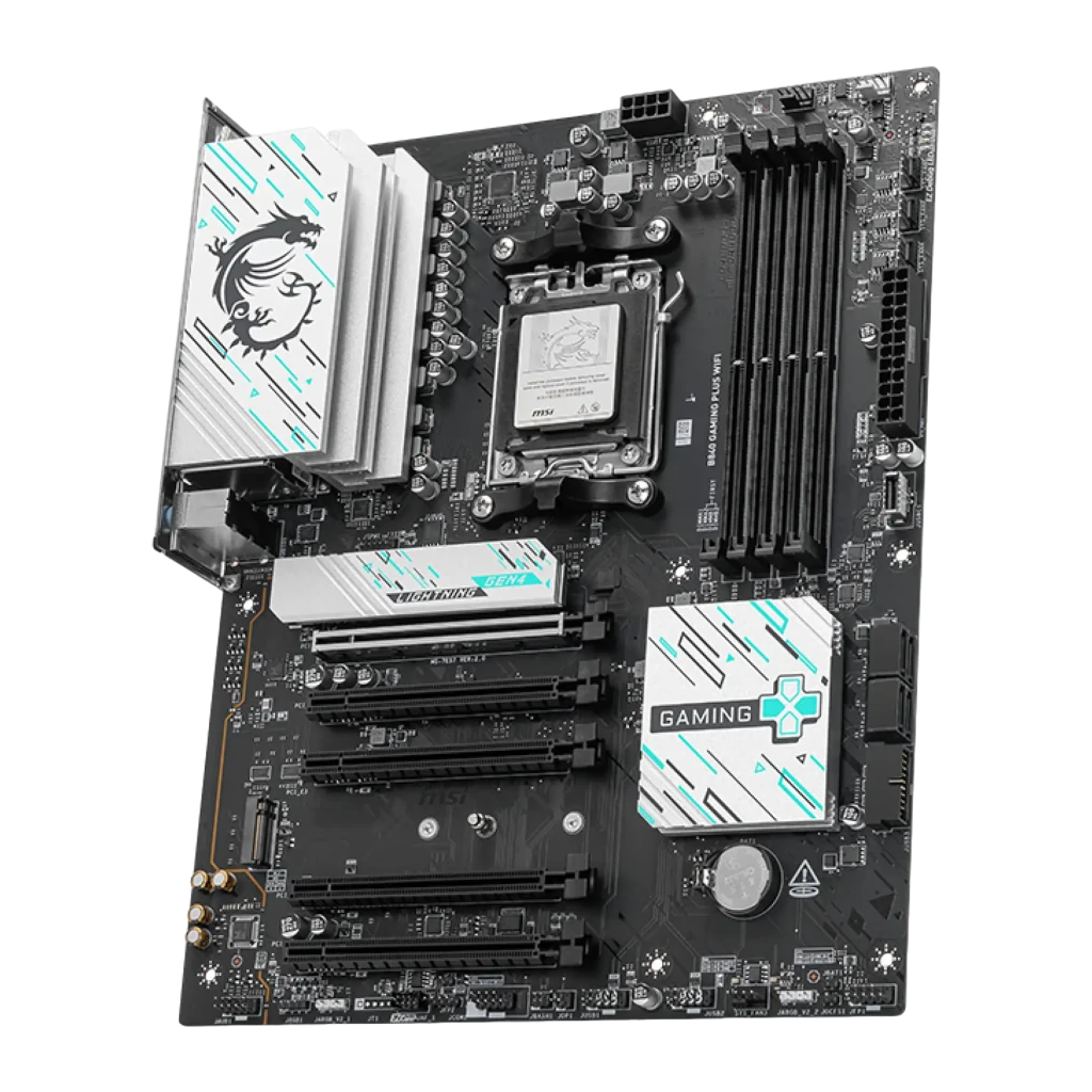 MSI B840 Gaming Plus WiFi noir/argent, kit avec boîte: carte mère, boîte produit et antenne WiFi incluse - Ítem1