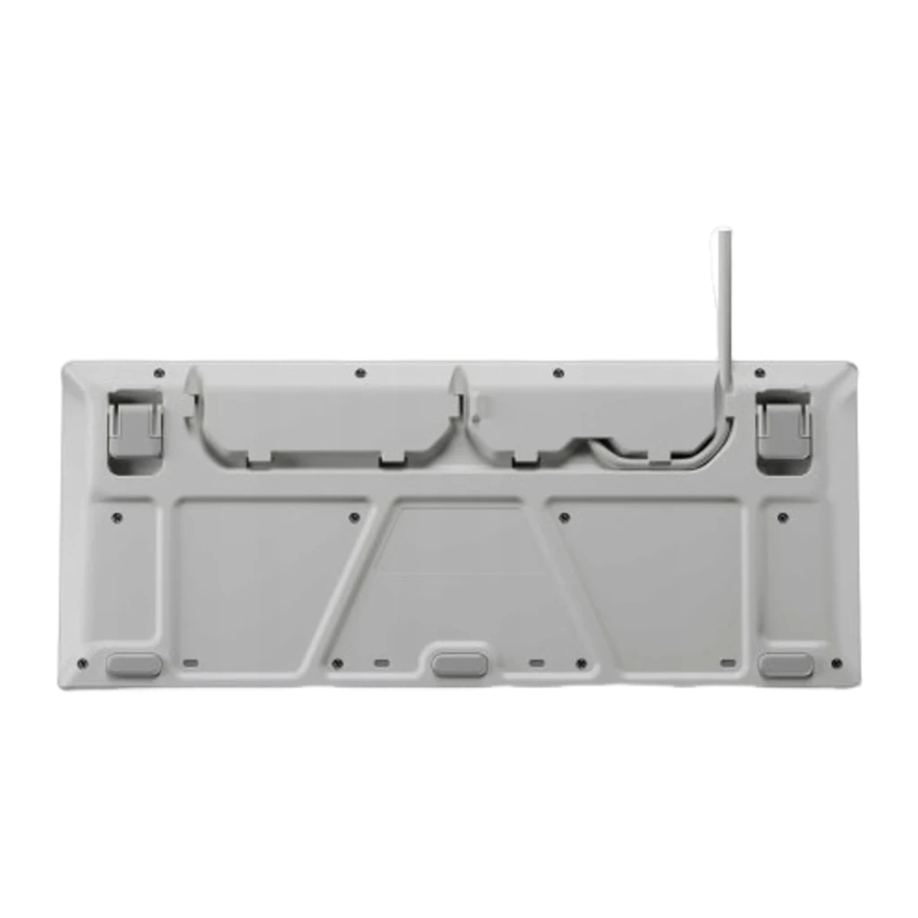 SteelSeries Apex 3 TKL blanc, vue en angle: touches blanches avec rétroéclairage RGB multicolore et câble blanc - Ítem3