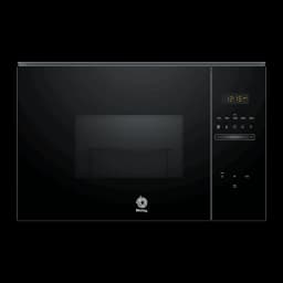 Balay 3CG5172N2 verre noir, vue de face: porte en verre, panneau tactile avec affichage LED et sélecteur de puissance