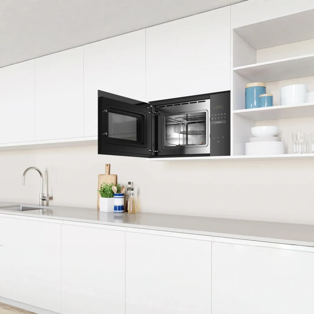Balay 3CG5172N2 verre noir, vue de face: porte en verre, panneau tactile avec affichage LED et sélecteur de puissance - Ítem5