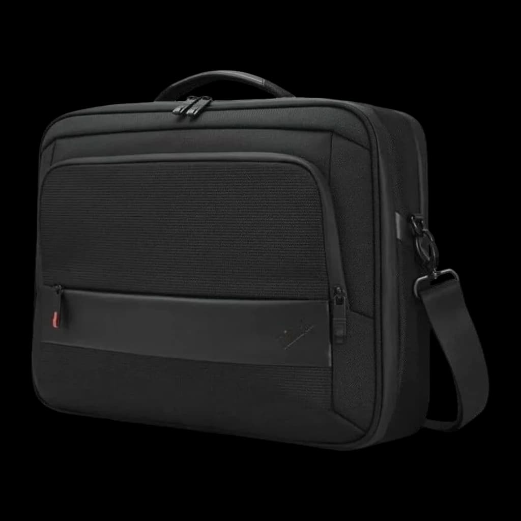 Lenovo Pasta ThinkPad Professional Topload Gen 2 16" preto, vista em ângulo: lado direito, alça de ombro e profundidade da