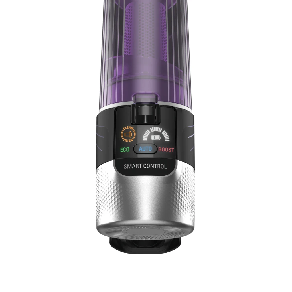Rowenta X-Force Flex 9.60 Allergy RH2037WO preto roxo, vista diagonal: aspirador de cabo completo com depósito roxo e escova - Item8
