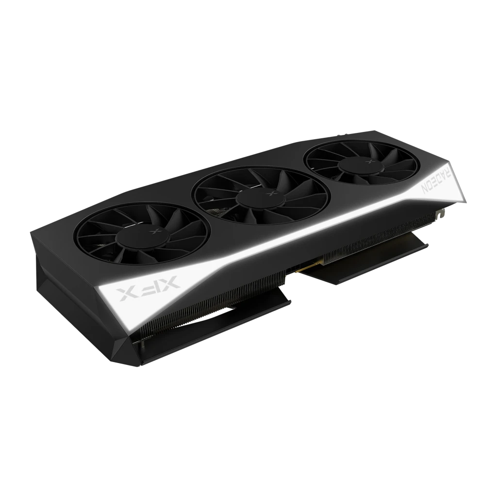 XFX Mercury Radeon RX 9060 XT OC Gaming 16GB noir, carte verticale avec boîte: trois ventilateurs frontaux, bande blanche et - Ítem1