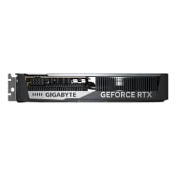Gigabyte GeForce RTX 5060 Ti Eagle OC 16GB negro, vista lateral: conector de alimentación PCIe, disipador con aletas y logo