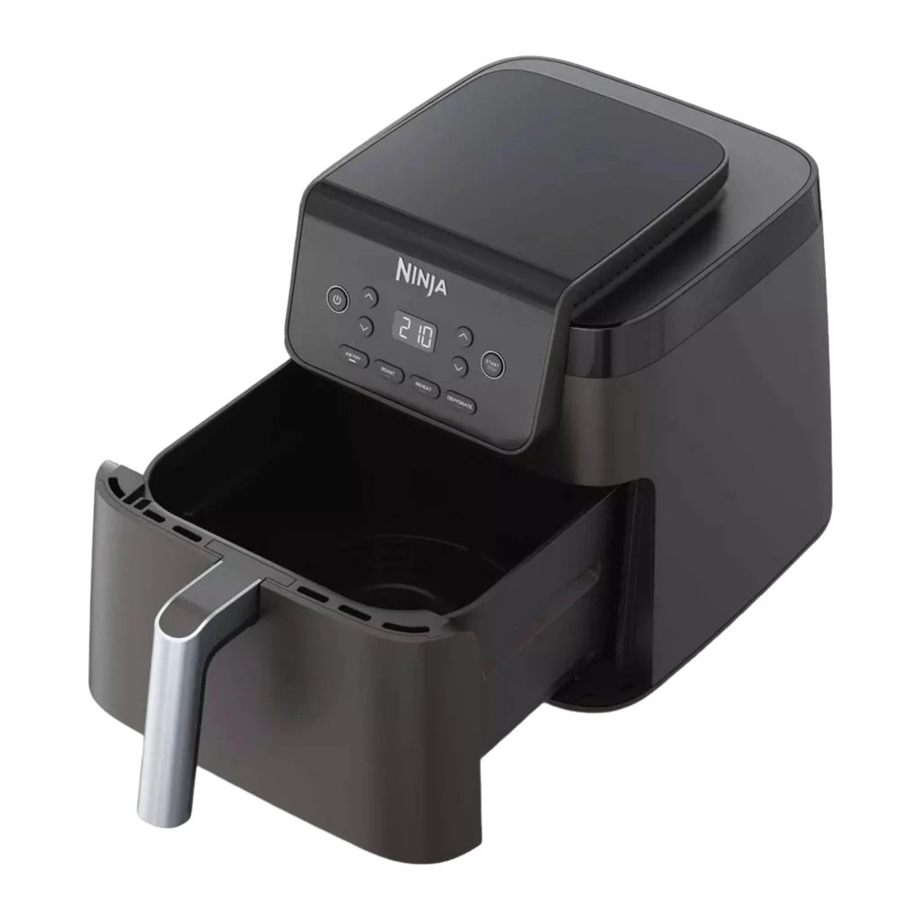 Ninja AF170EU friteuse à air 6.2 L noir, vue de face: écran digital 210°, boutons Air Fry Roast Reheat Dehydrate et poignée - Ítem2